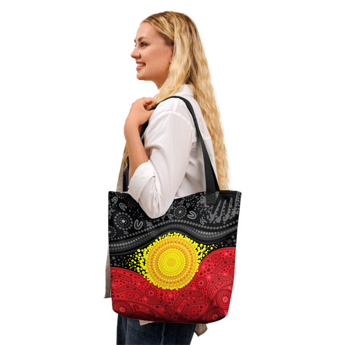 Indigenous Australian Aboriginal Tote Bag Sacred Sun Over Ancestral Land Indigenous Australian Aboriginal Tote Bag Sacred Sun Over Ancestral Land
