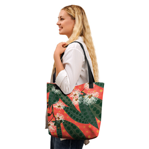 Indigenous Australian Aboriginal Tote Bag Snow Gum Dreaming