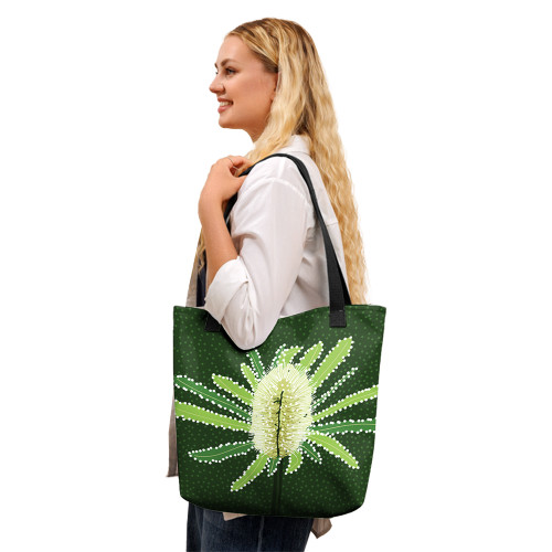 Indigenous Australian Aboriginal Tote Bag Whispering Banksia Indigenous Australian Aboriginal Tote Bag Whispering Banksia