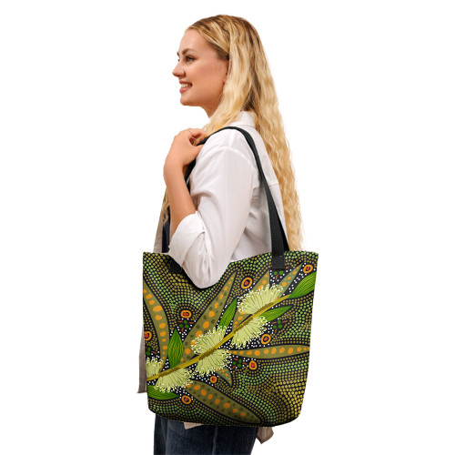Indigenous Australian Aboriginal Tote Bag Whispering Bush Blooms Indigenous Australian Aboriginal Tote Bag Whispering Bush Blooms
