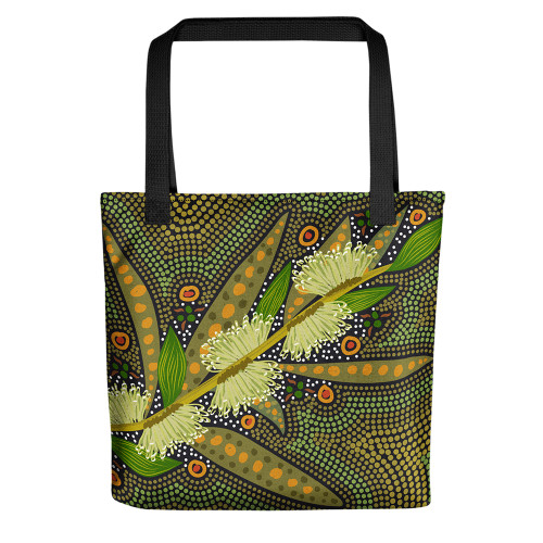 Indigenous Australian Aboriginal Tote Bag Whispering Bush Blooms Indigenous Australian Aboriginal Tote Bag Whispering Bush Blooms