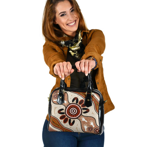 Indigenous Australian Aboriginal Shoulder Handbag Desert Tracks And Dreaming Indigenous Australian Aboriginal Shoulder Handbag Desert Tracks And Dreaming