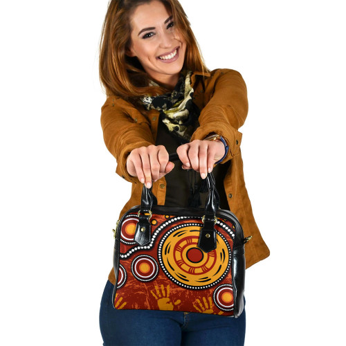 Indigenous Australian Aboriginal Shoulder Handbag Echoes Of The Land Indigenous Australian Aboriginal Shoulder Handbag Echoes Of The Land