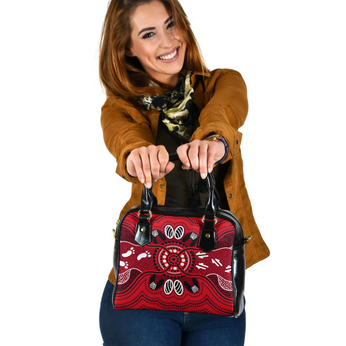 Indigenous Australian Aboriginal Shoulder Handbag Footsteps Of The Ancestors Indigenous Australian Aboriginal Shoulder Handbag Footsteps Of The Ancestors