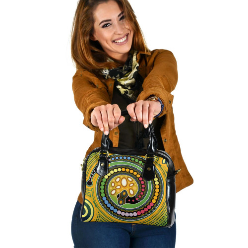 Indigenous Australian Aboriginal Shoulder Handbag Golden Dreaming Indigenous Australian Aboriginal Shoulder Handbag Golden Dreaming