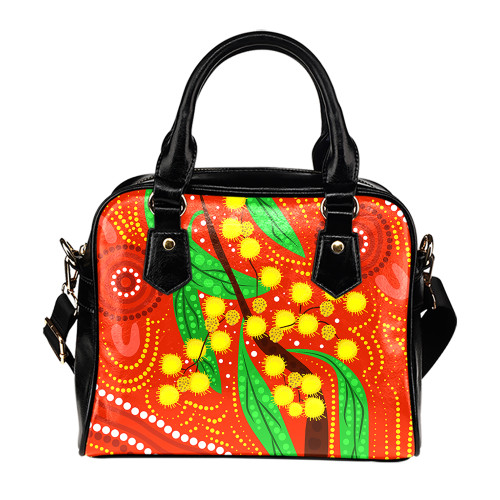 Indigenous Australian Aboriginal Shoulder Handbag Wattle Dreaming