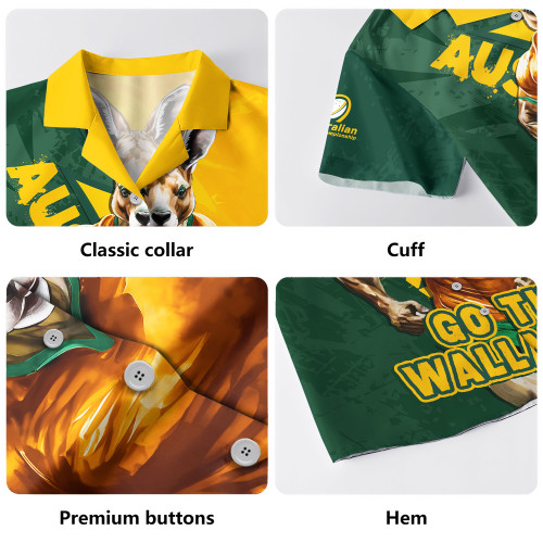 Aussie Wallabies Hawaiian Shirt Australian Roar The Rugby Championship Battle Aussie Wallabies Hawaiian Shirt Australian Roar The Rugby Championship Battle