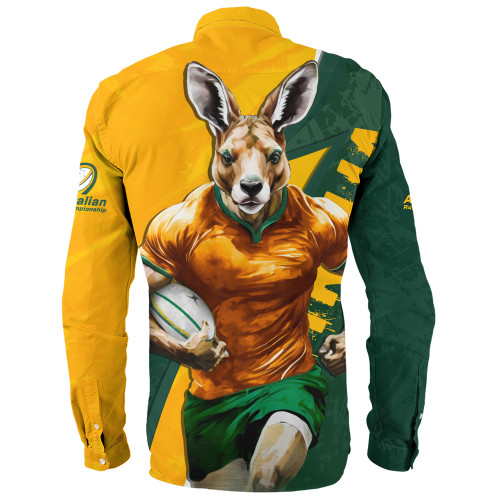 Aussie Wallabies Long Sleeve Shirt Australian Roar The Rugby Championship Battle Aussie Wallabies Long Sleeve Shirt Australian Roar The Rugby Championship Battle