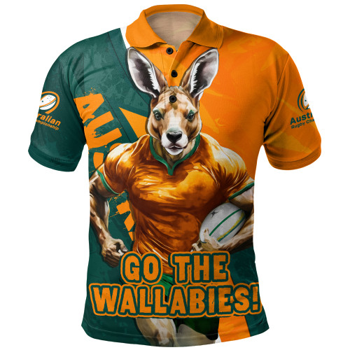Aussie Wallabies Polo Shirt Australian Roar The Rugby Championship Battle Aussie Wallabies Polo Shirt Australian Roar The Rugby Championship Battle