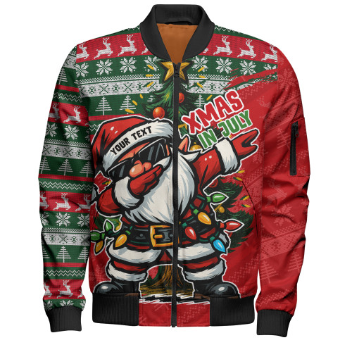 Australia Bomber Jacket Santa Dabs Down Under Xmas In July Edition