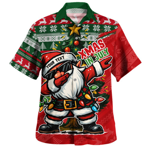 Australia Hawaiian Shirt Santa Dabs Down Under Xmas In July Edition