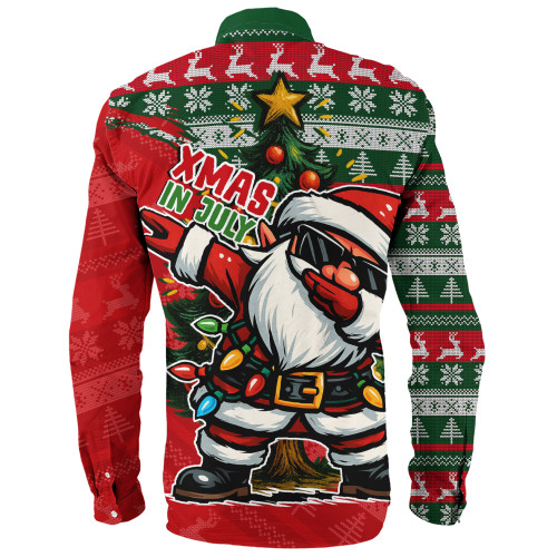 Australia Long Sleeve Shirt Santa Dabs Down Under Xmas In July Edition