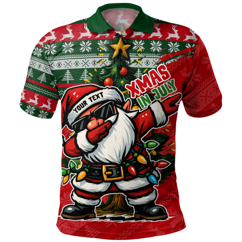 Australia Polo Shirt Santa Dabs Down Under Xmas In July Edition