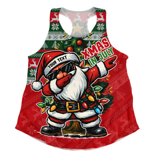 Australia Women Racerback Singlet Santa Dabs Down Under Xmas In July Edition