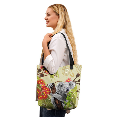 Indigenous Australian Aboriginal Tote Bag Aboriginal Art Painting With Koala And Gumtree Indigenous Australian Aboriginal Tote Bag Aboriginal Art Painting With Koala And Gumtree