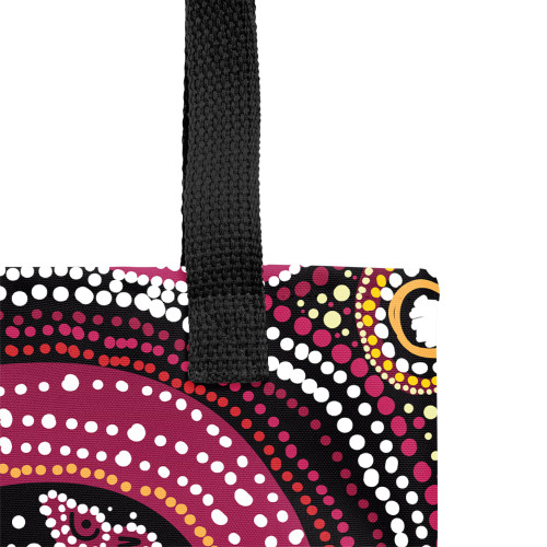 Indigenous Australian Aboriginal Tote Bag Aboriginal Background Featuring Kangaroo Dot Design Indigenous Australian Aboriginal Tote Bag Aboriginal Background Featuring Kangaroo Dot Design