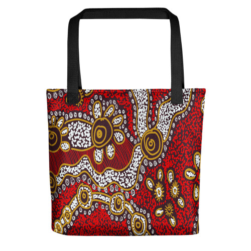 Indigenous Australian Aboriginal Tote Bag Aboriginal Contemporary Dot Painting Inspired