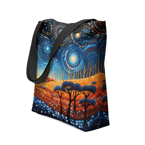 Indigenous Australian Aboriginal Tote Bag Aboriginal Culture Indigenous Land Dot Painting Art Inspired