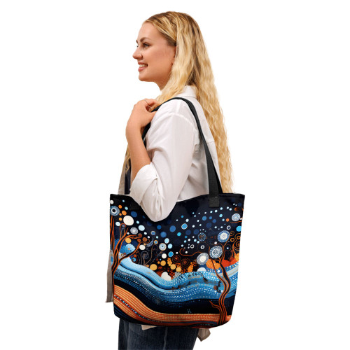 Indigenous Australian Aboriginal Tote Bag Aboriginal Culture Indigenous Trees Dot Painting Art Inspired Indigenous Australian Aboriginal Tote Bag Aboriginal Culture Indigenous Trees Dot Painting Art Inspired