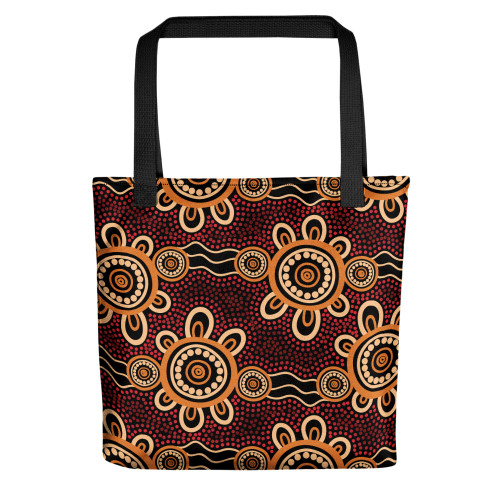Indigenous Australian Aboriginal Tote Bag Aboriginal Dot Pattern Painting Art Indigenous Australian Aboriginal Tote Bag Aboriginal Dot Pattern Painting Art