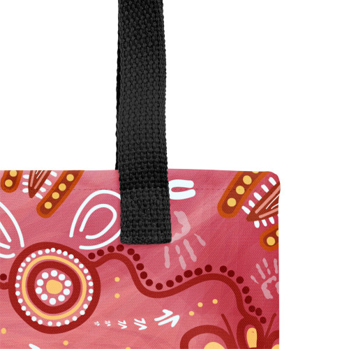 Indigenous Australian Aboriginal Tote Bag Aboriginal Dusty Pink Journey Of Floral Spirits Indigenous Australian Aboriginal Tote Bag Aboriginal Dusty Pink Journey Of Floral Spirits