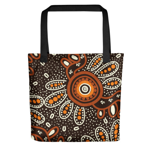 Indigenous Australian Aboriginal Tote Bag Aboriginal Earth Bloom With Outback Sun Circles Indigenous Australian Aboriginal Tote Bag Aboriginal Earth Bloom With Outback Sun Circles