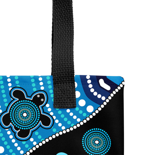 Indigenous Australian Aboriginal Tote Bag Aboriginal Inspired Dreamtime River And Turtles Dot Art Painting Indigenous Australian Aboriginal Tote Bag Aboriginal Inspired Dreamtime River And Turtles Dot Art Painting