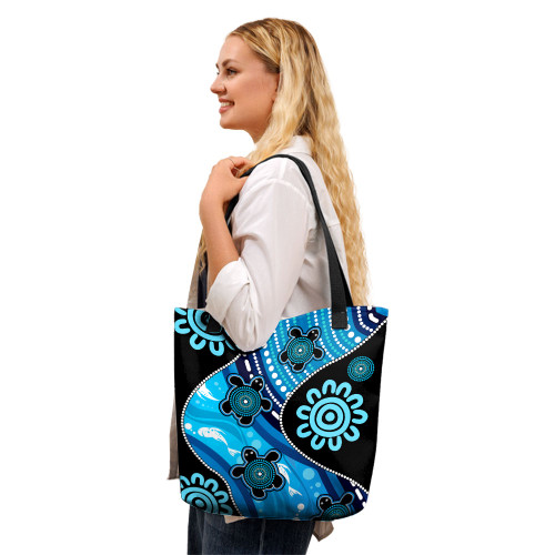 Indigenous Australian Aboriginal Tote Bag Aboriginal Inspired Dreamtime River And Turtles Dot Art Painting Indigenous Australian Aboriginal Tote Bag Aboriginal Inspired Dreamtime River And Turtles Dot Art Painting