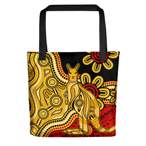 Indigenous Australian Aboriginal Tote Bag Aboriginal Kangaroo Journey Indigenous Australian Aboriginal Tote Bag Aboriginal Kangaroo Journey