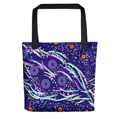 Indigenous Australian Aboriginal Tote Bag Aboriginal Purple Dot Dreamtime Indigenous Australian Aboriginal Tote Bag Aboriginal Purple Dot Dreamtime