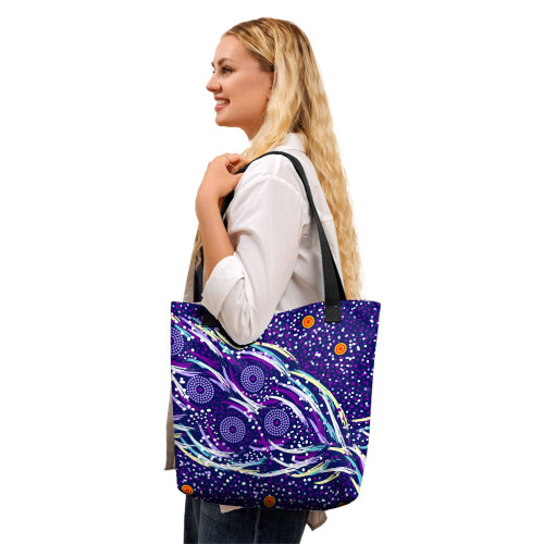 Indigenous Australian Aboriginal Tote Bag Aboriginal Purple Dot Dreamtime Indigenous Australian Aboriginal Tote Bag Aboriginal Purple Dot Dreamtime