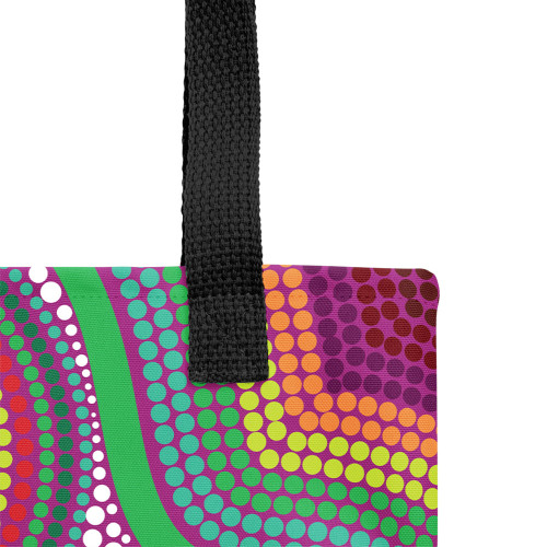 Indigenous Australian Aboriginal Tote Bag Aboriginal Rainbow Dot Inspired Indigenous Australian Aboriginal Tote Bag Aboriginal Rainbow Dot Inspired