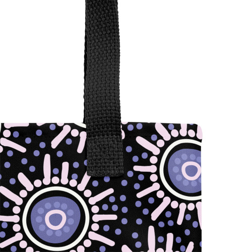 Indigenous Australian Aboriginal Tote Bag Aboriginal Starry Night With Flowing Riverlines Indigenous Australian Aboriginal Tote Bag Aboriginal Starry Night With Flowing Riverlines