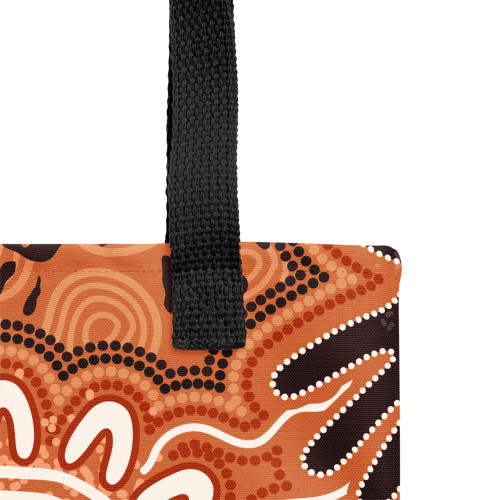 Indigenous Australian Aboriginal Tote Bag Aboriginal Sunburst Dreaming Path Indigenous Australian Aboriginal Tote Bag Aboriginal Sunburst Dreaming Path