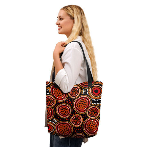 Indigenous Australian Aboriginal Tote Bag Background Featuring Indigenous Dot Art Indigenous Australian Aboriginal Tote Bag Background Featuring Indigenous Dot Art