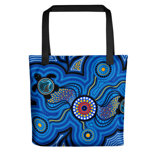 Indigenous Australian Aboriginal Tote Bag Celestial Blue Journey Through Ancestral Echoes Indigenous Australian Aboriginal Tote Bag Celestial Blue Journey Through Ancestral Echoes