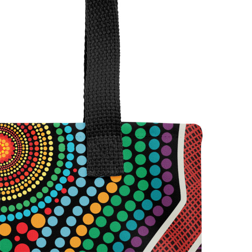 Indigenous Australian Aboriginal Tote Bag Dot Color In The Aboriginal Style Indigenous Australian Aboriginal Tote Bag Dot Color In The Aboriginal Style