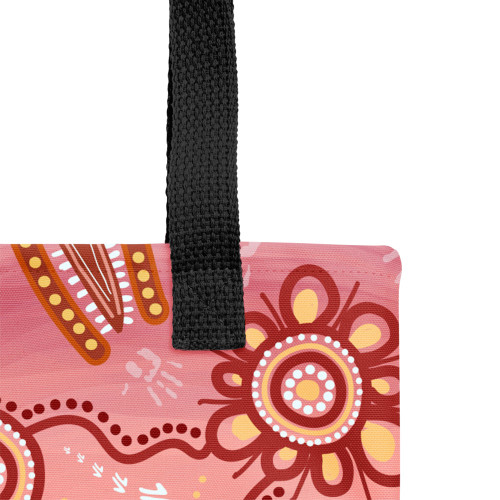 Indigenous Australian Aboriginal Tote Bag Pink Aboriginal Dot Art Background Indigenous Australian Aboriginal Tote Bag Pink Aboriginal Dot Art Background