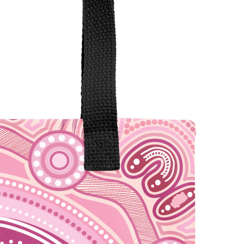 Indigenous Australian Aboriginal Tote Bag Pink Spirit Gathering Dreaming
