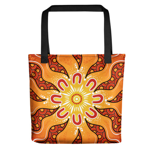 Indigenous Australian Aboriginal Tote Bag Radiant Sun Spirit Flowing With Dreamtime Light Indigenous Australian Aboriginal Tote Bag Radiant Sun Spirit Flowing With Dreamtime Light