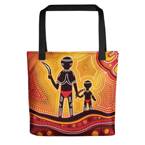 Indigenous Australian Aboriginal Tote Bag Red Earth Legacy Walking The Path With Elders Indigenous Australian Aboriginal Tote Bag Red Earth Legacy Walking The Path With Elders
