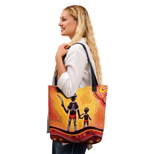 Indigenous Australian Aboriginal Tote Bag Red Earth Legacy Walking The Path With Elders Indigenous Australian Aboriginal Tote Bag Red Earth Legacy Walking The Path With Elders