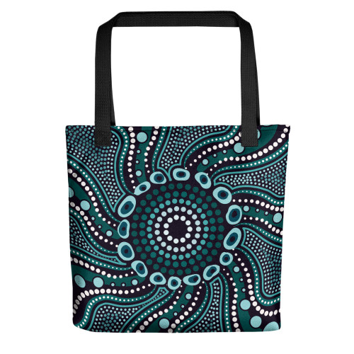 Indigenous Australian Aboriginal Tote Bag River Spirits Dance In Night Sky Storylines Indigenous Australian Aboriginal Tote Bag River Spirits Dance In Night Sky Storylines