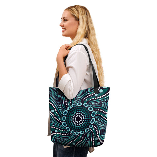 Indigenous Australian Aboriginal Tote Bag River Spirits Dance In Night Sky Storylines Indigenous Australian Aboriginal Tote Bag River Spirits Dance In Night Sky Storylines
