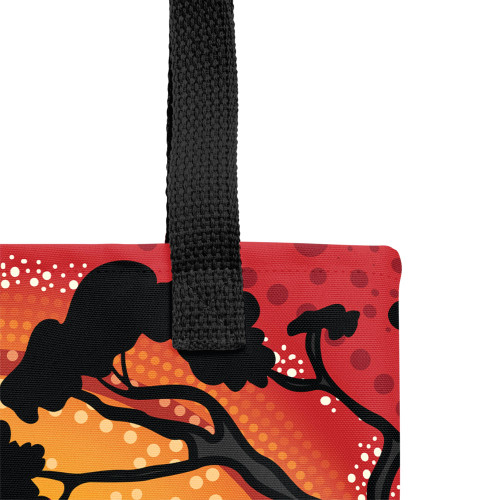 Indigenous Australian Aboriginal Tote Bag Sacred Land Connection Through Generations And Love