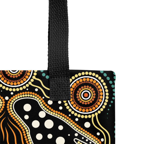 Indigenous Australian Aboriginal Tote Bag Spirit Tracks Connecting Generations Through Touch Indigenous Australian Aboriginal Tote Bag Spirit Tracks Connecting Generations Through Touch
