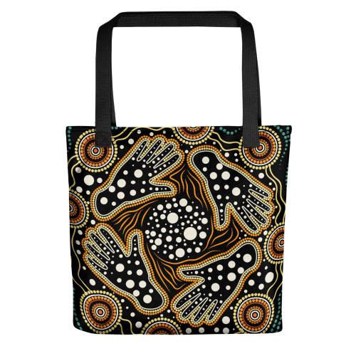 Indigenous Australian Aboriginal Tote Bag Spirit Tracks Connecting Generations Through Touch Indigenous Australian Aboriginal Tote Bag Spirit Tracks Connecting Generations Through Touch