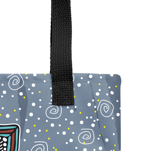 Indigenous Australian Aboriginal Tote Bag Stingray Art In Aboriginal Dot Style Inspired Indigenous Australian Aboriginal Tote Bag Stingray Art In Aboriginal Dot Style Inspired