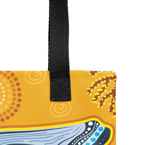 Indigenous Australian Aboriginal Tote Bag Whale Song Spirit Journey Through Dreaming Sea