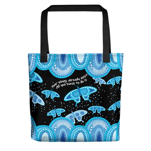 Indigenous Australian Aboriginal Tote Bag Aboriginal Butterflies Art Inspired Indigenous Australian Aboriginal Tote Bag Aboriginal Butterflies Art Inspired